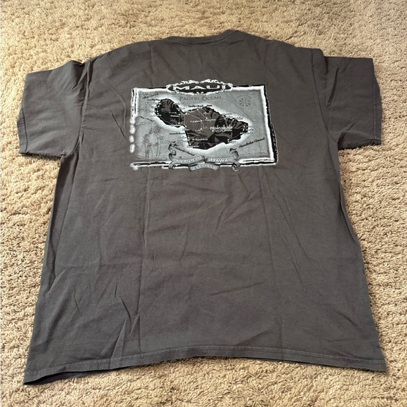 Maui Hawaii Tourist T Shirt Dark Grey Size Large (L) - Picture 2 of 2